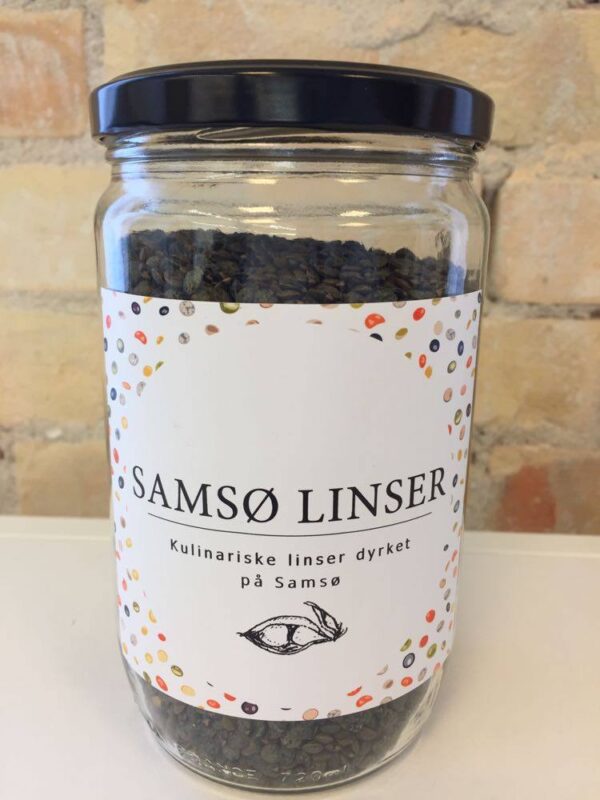 Linser fra Samsø linser bruges til al madlavning - også til linse kage. Linserne er økologisk.